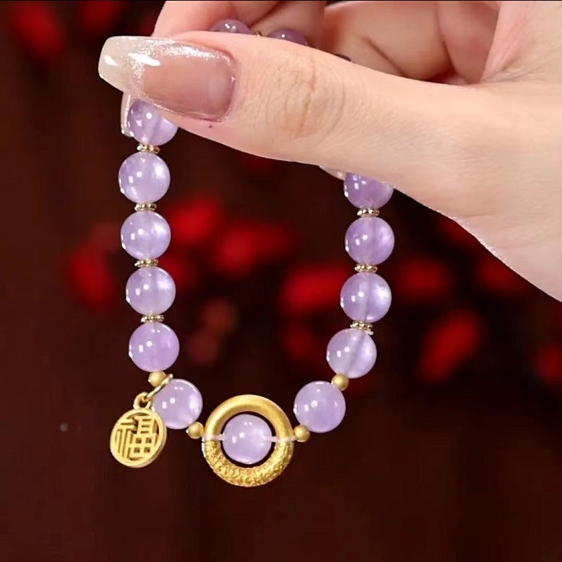 Pulsera compañera de piedra de jade esmeralda
