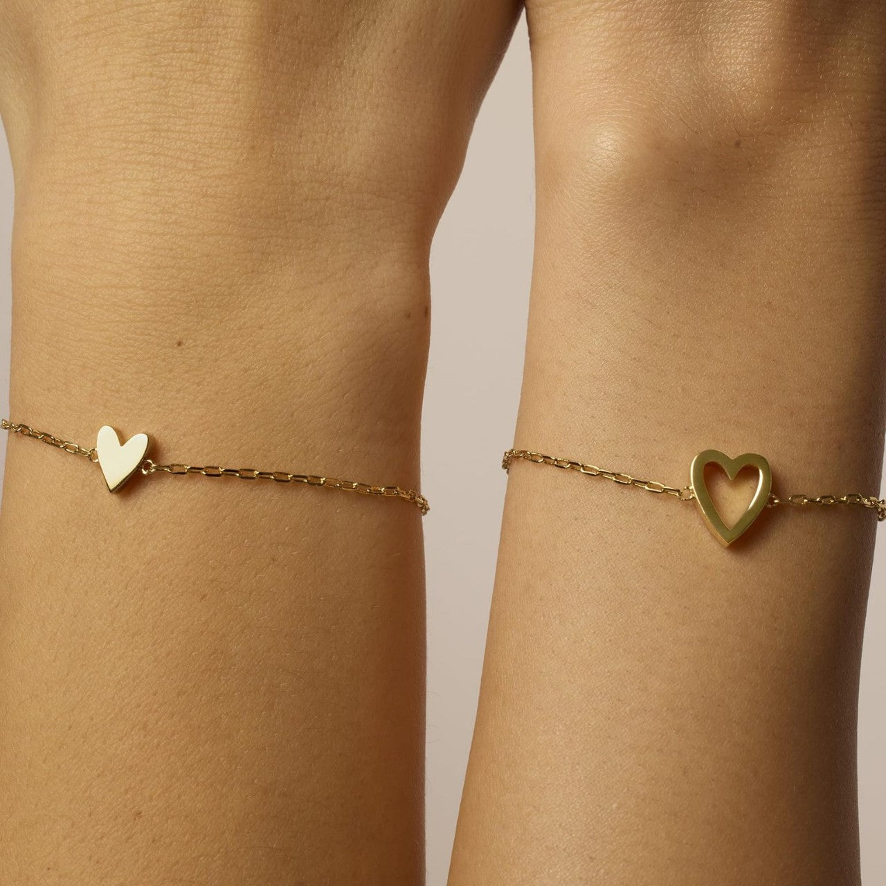 Couple heart bracelet