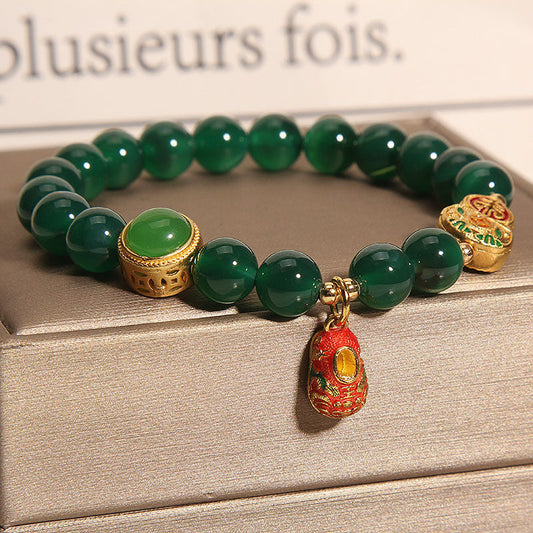 Avocado • Green Agate Bracelet