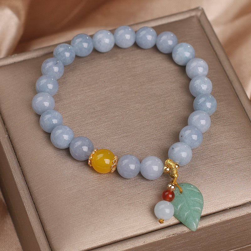 Green Leaf • Aquamarine Bracelet