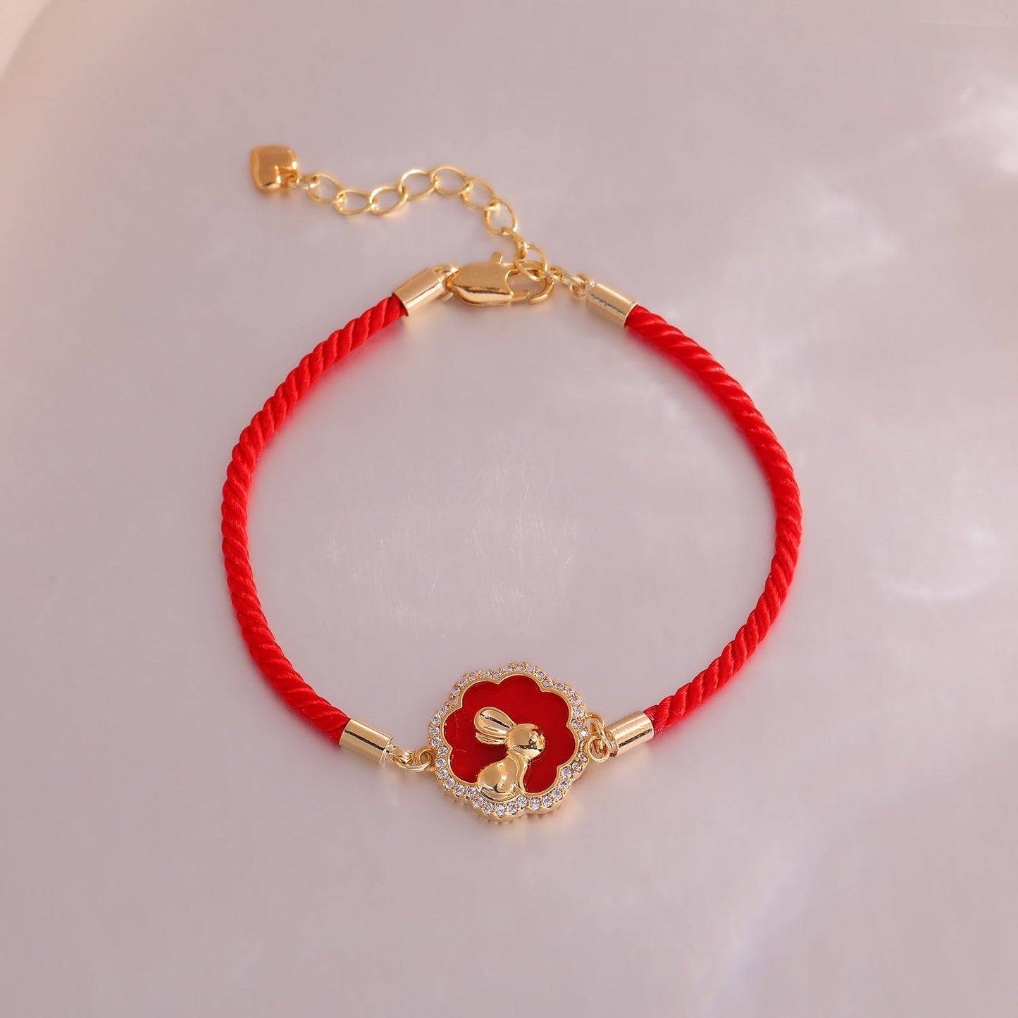 Happy Rabbit Red String Bracelet