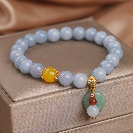 Green Leaf • Aquamarine Bracelet