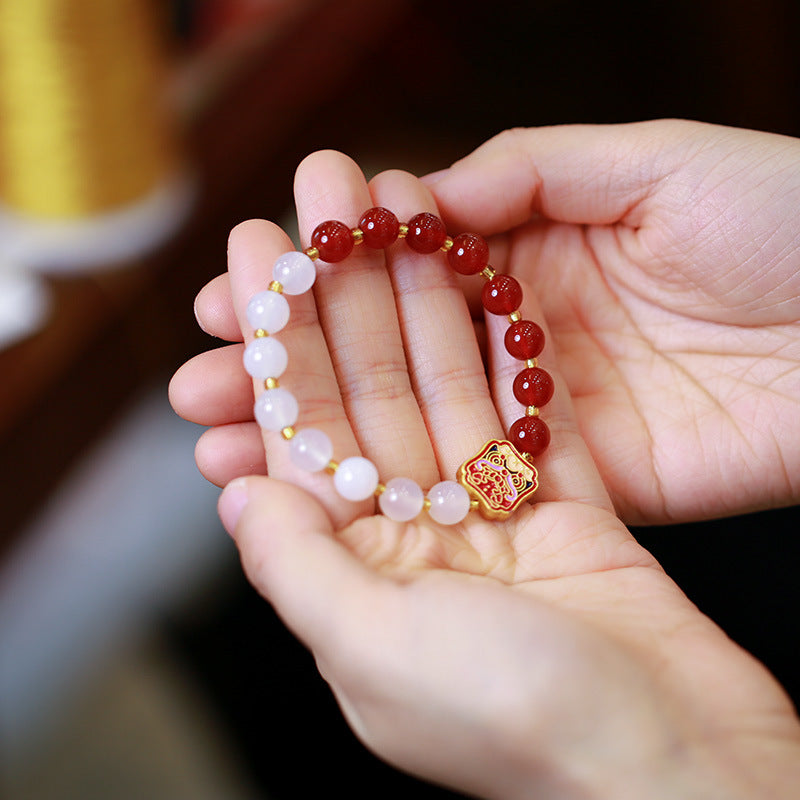 Natural Double color agate Bracelet
