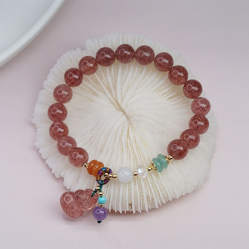 Lucky bag · Strawberry crystal bracelet