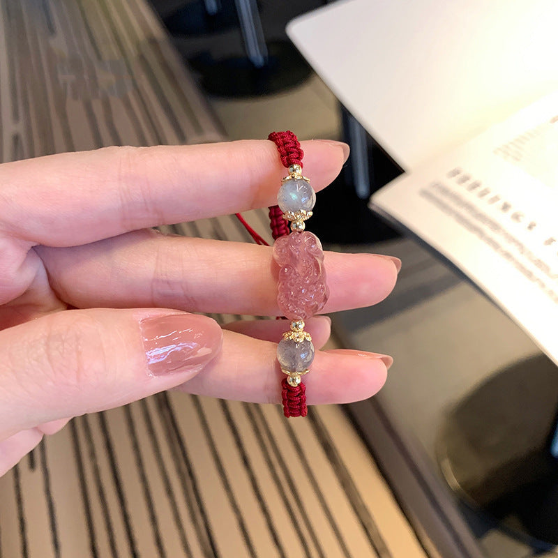 Tourmaline Moonstone PiYao Bracelet