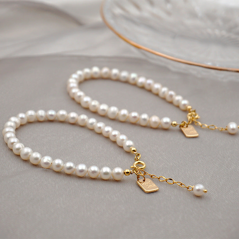 Good Luck Tag • Natural Freshwater Pearl Bracelet