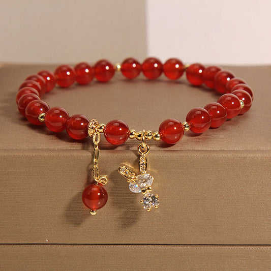 Bunny • Red Agate Bracelet