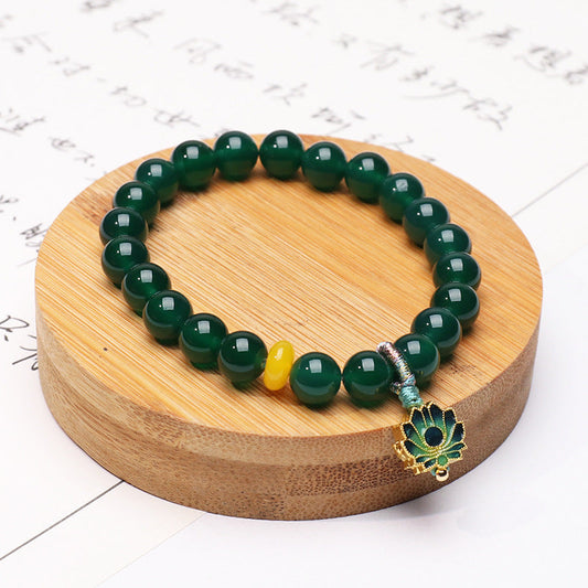 Lotus • Green Agate Bracelet