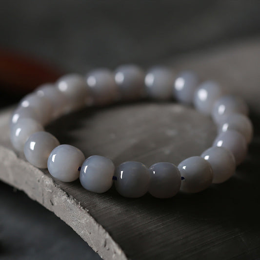 Smoked Purple Jade Barrel beads Bracelet