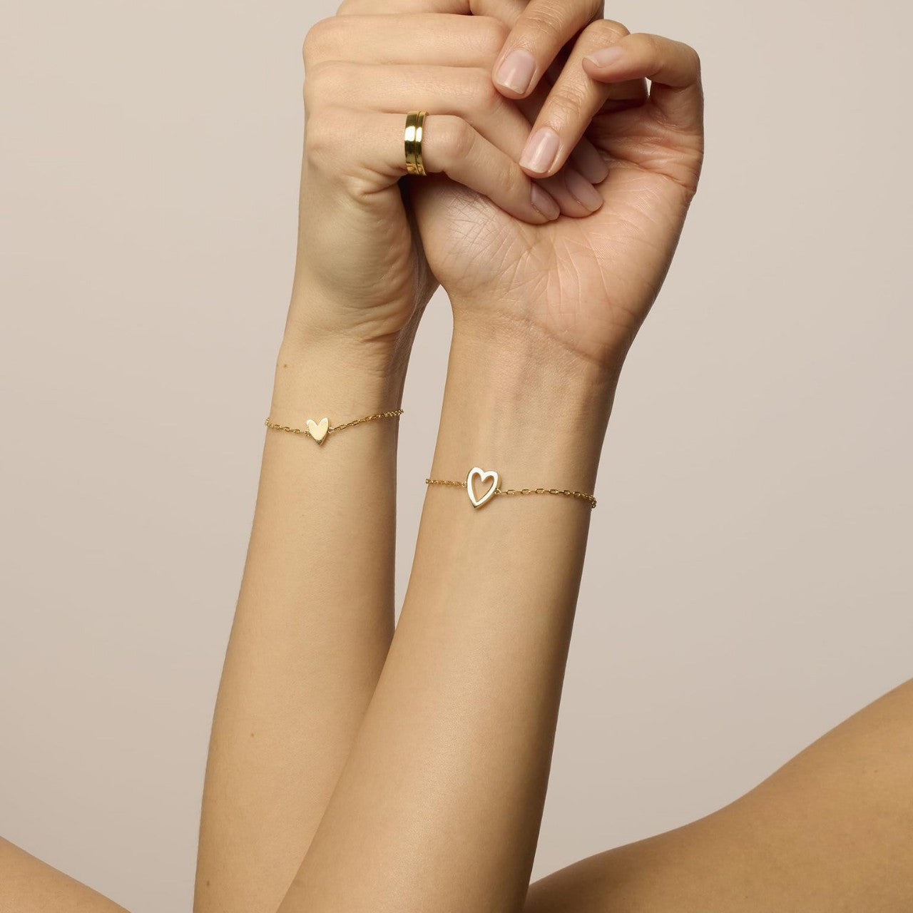 Couple heart bracelet