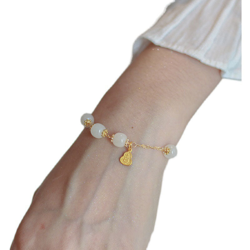 Sencillo · Pulsera de piedra de jade esmeralda