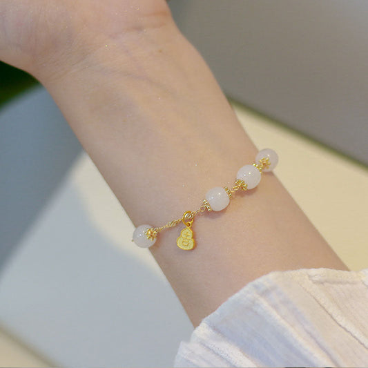 Simple • Emerald Jade stone bracelet