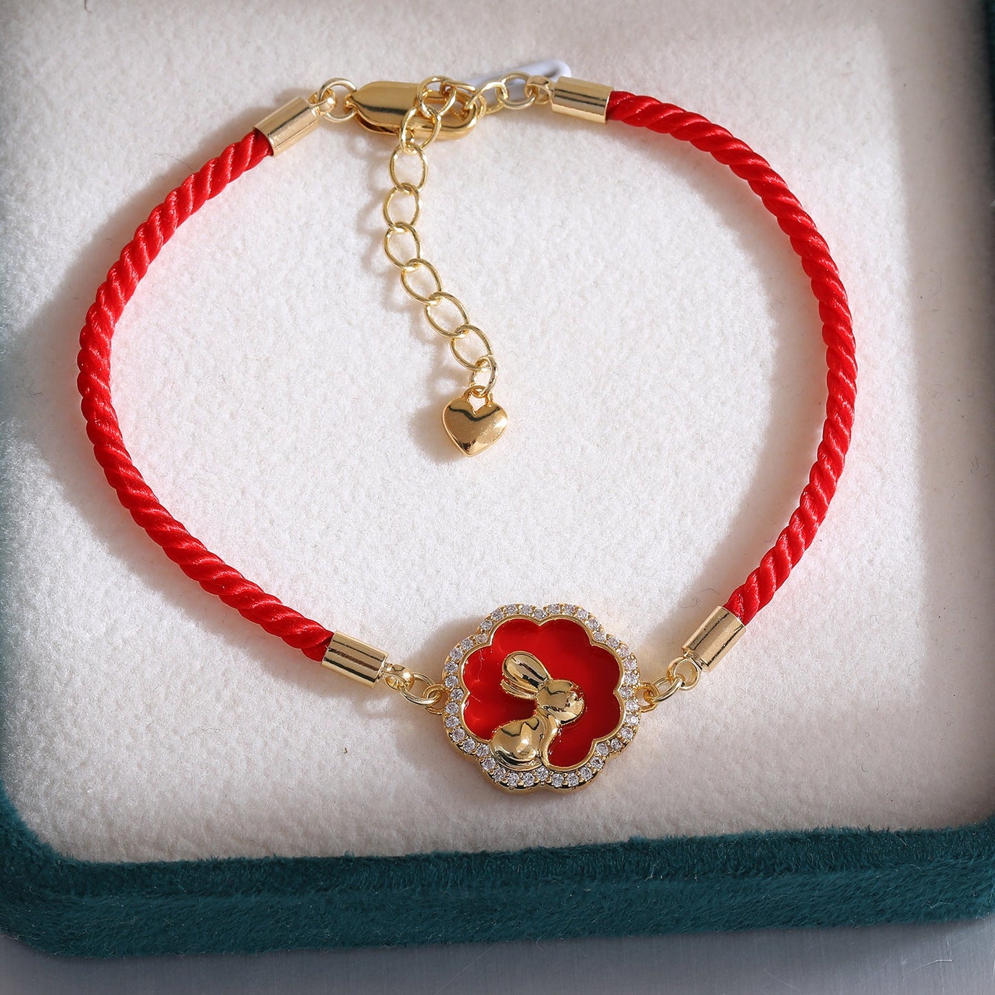 Happy Rabbit Red String Bracelet