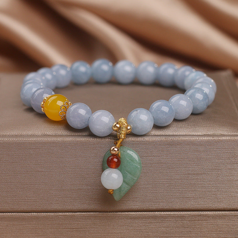 Green Leaf • Aquamarine Bracelet