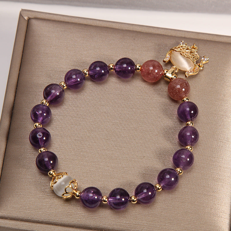 Crown • Amethyst Jade Bracelet