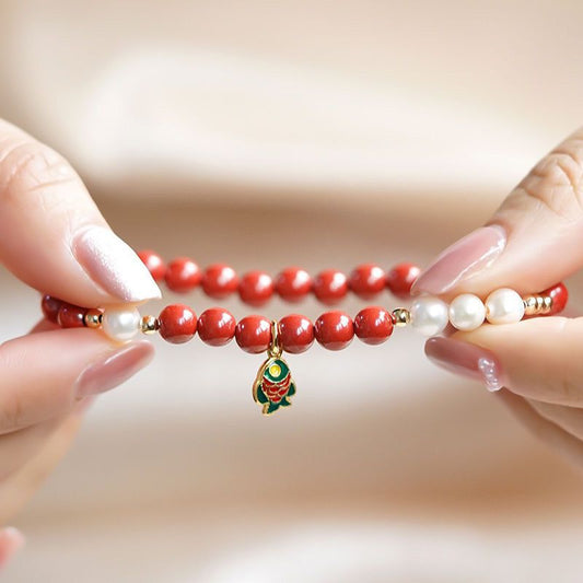 Carp • Pearl & Agate Bracelet