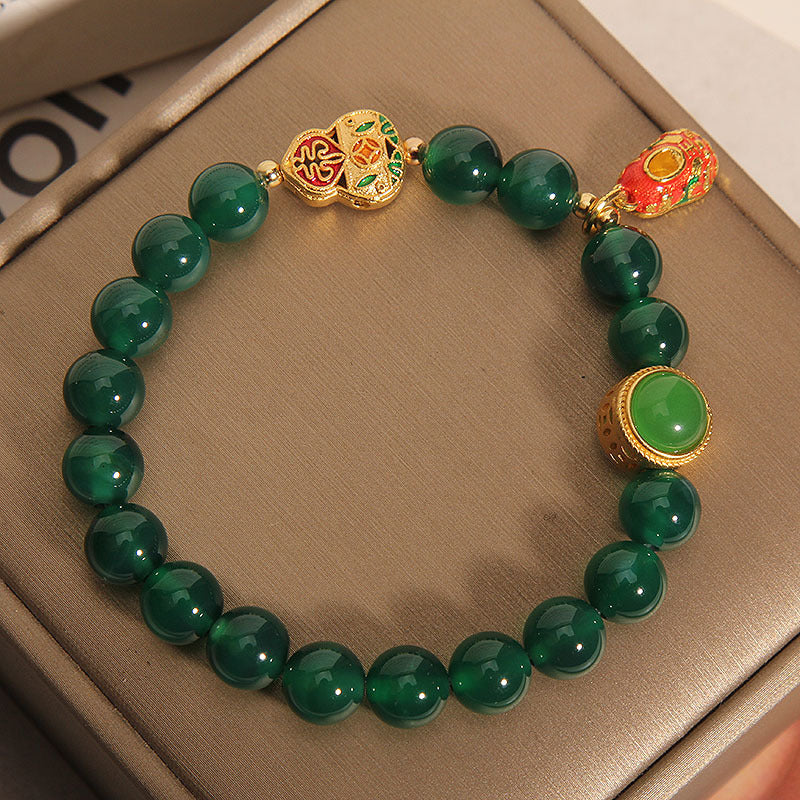 Aguacate • Pulsera de ágata verde