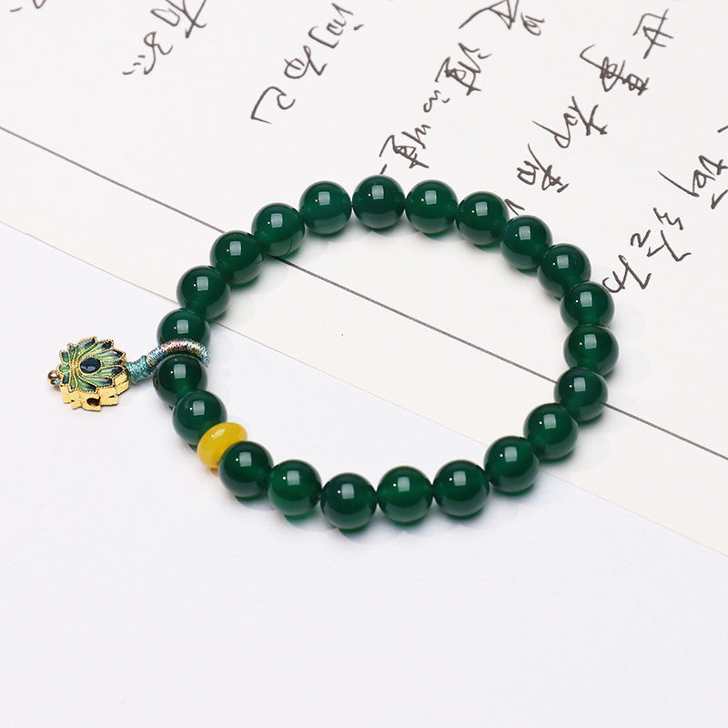 Lotus · Pulsera de Ágata Verde