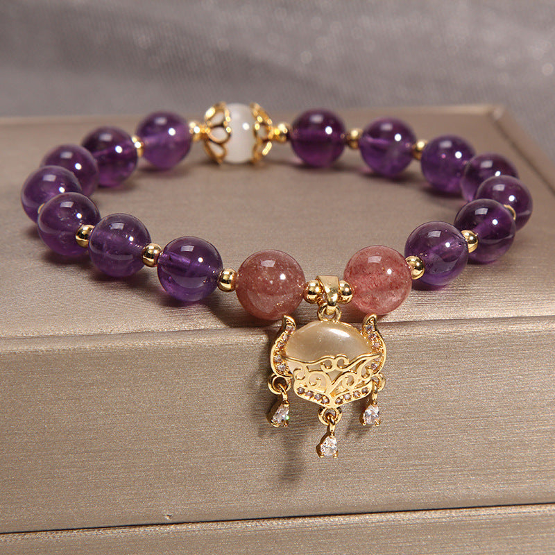 Crown • Amethyst Jade Bracelet