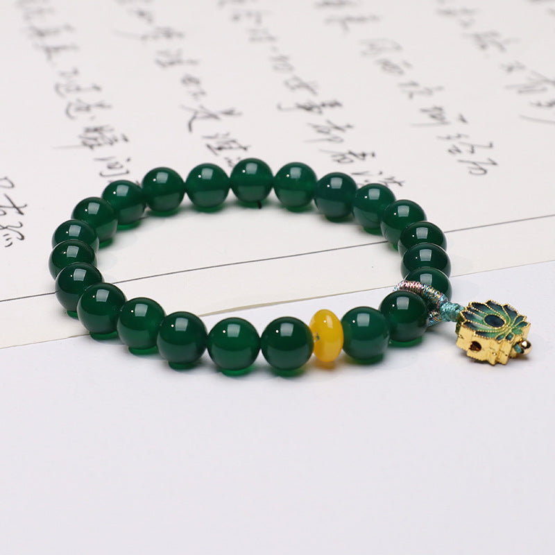 Lotus • Green Agate Bracelet