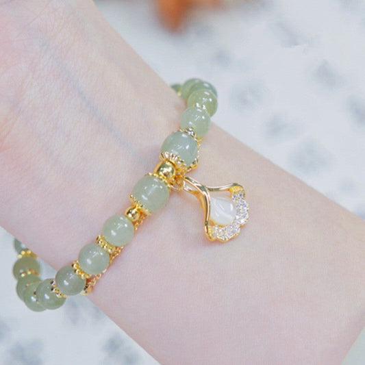 Happiness • Emerald Jade Stone Bracelet