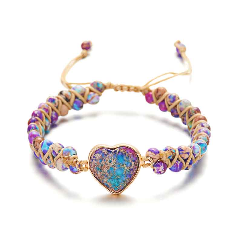 Dazzling Jasper Heart Bracelet