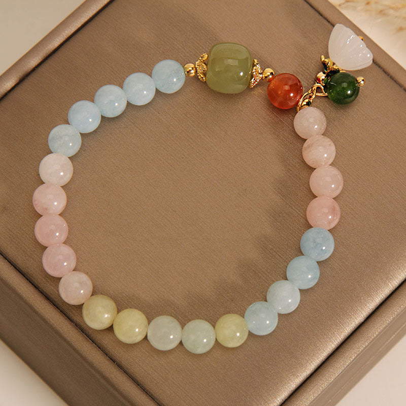 Lotus • Rainbow Morganite Bracelet