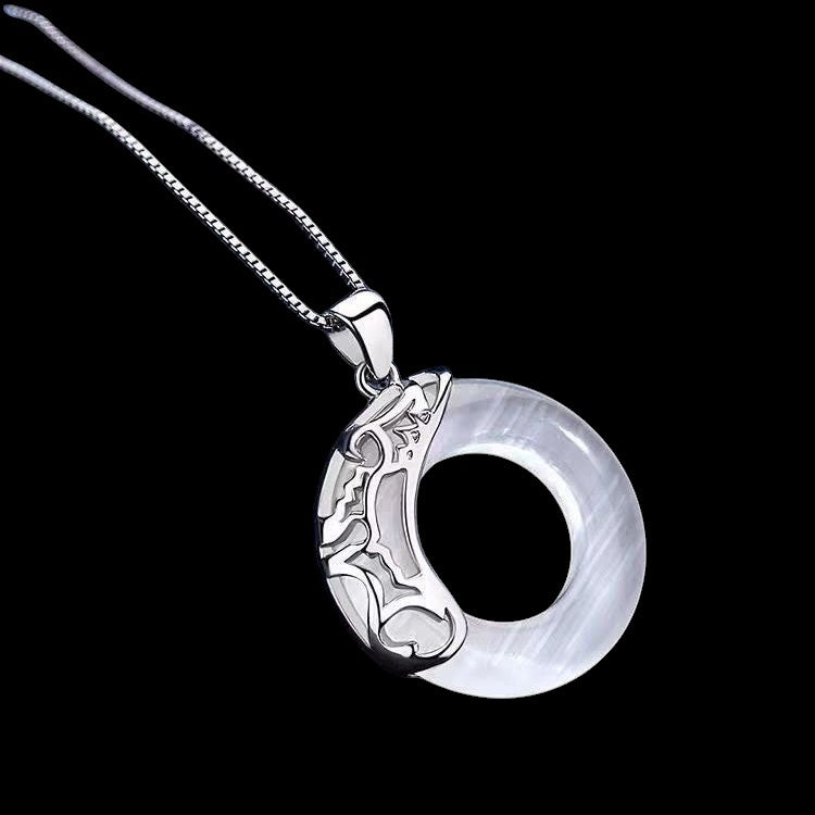 Obsidian Dragon Opal Phoenix Couple Necklace