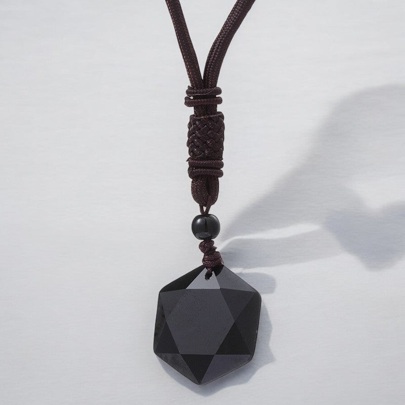 Obsidian Protection Pendant Necklace