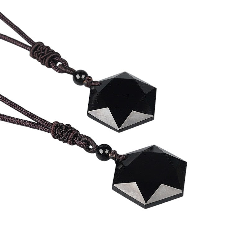 Obsidian Protection Pendant Necklace