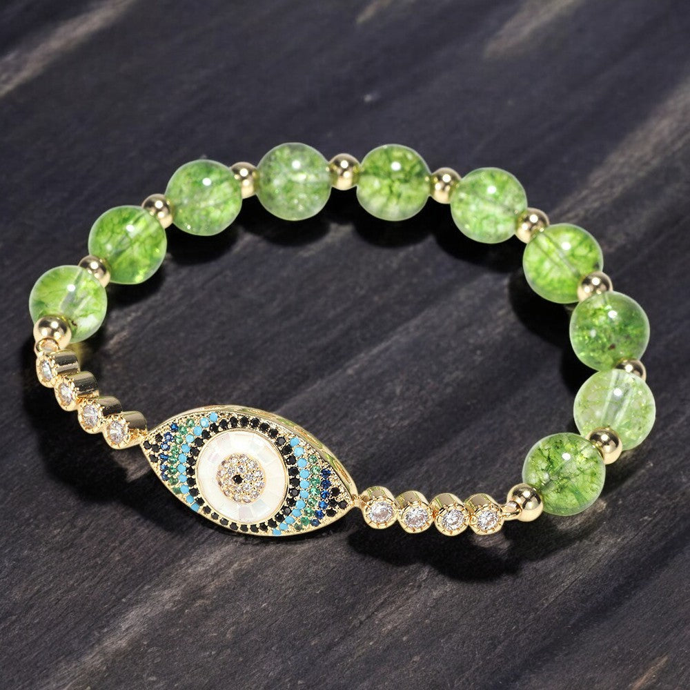 Peridot Evil Eye Bracelet