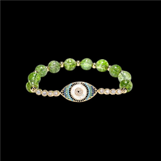 Peridot Evil Eye Bracelet