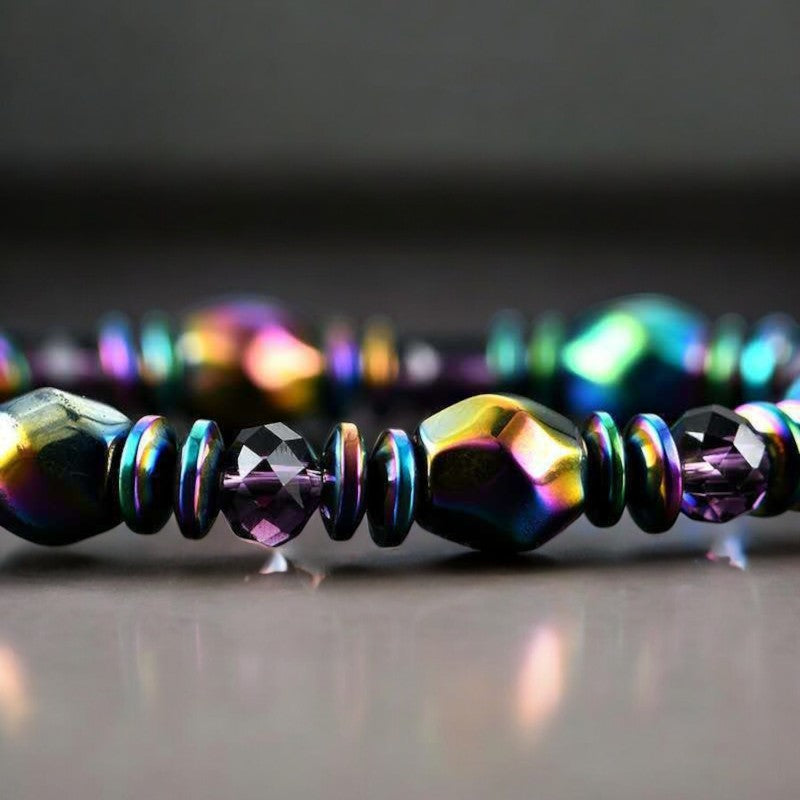 Rainbow Magnetic Hematite Bracelet