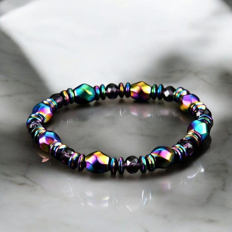 Rainbow Magnetic Hematite Bracelet