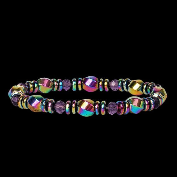 Rainbow Magnetic Hematite Bracelet