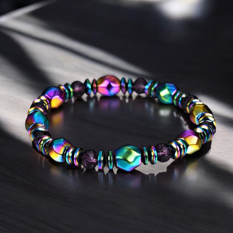 Rainbow Magnetic Hematite Bracelet