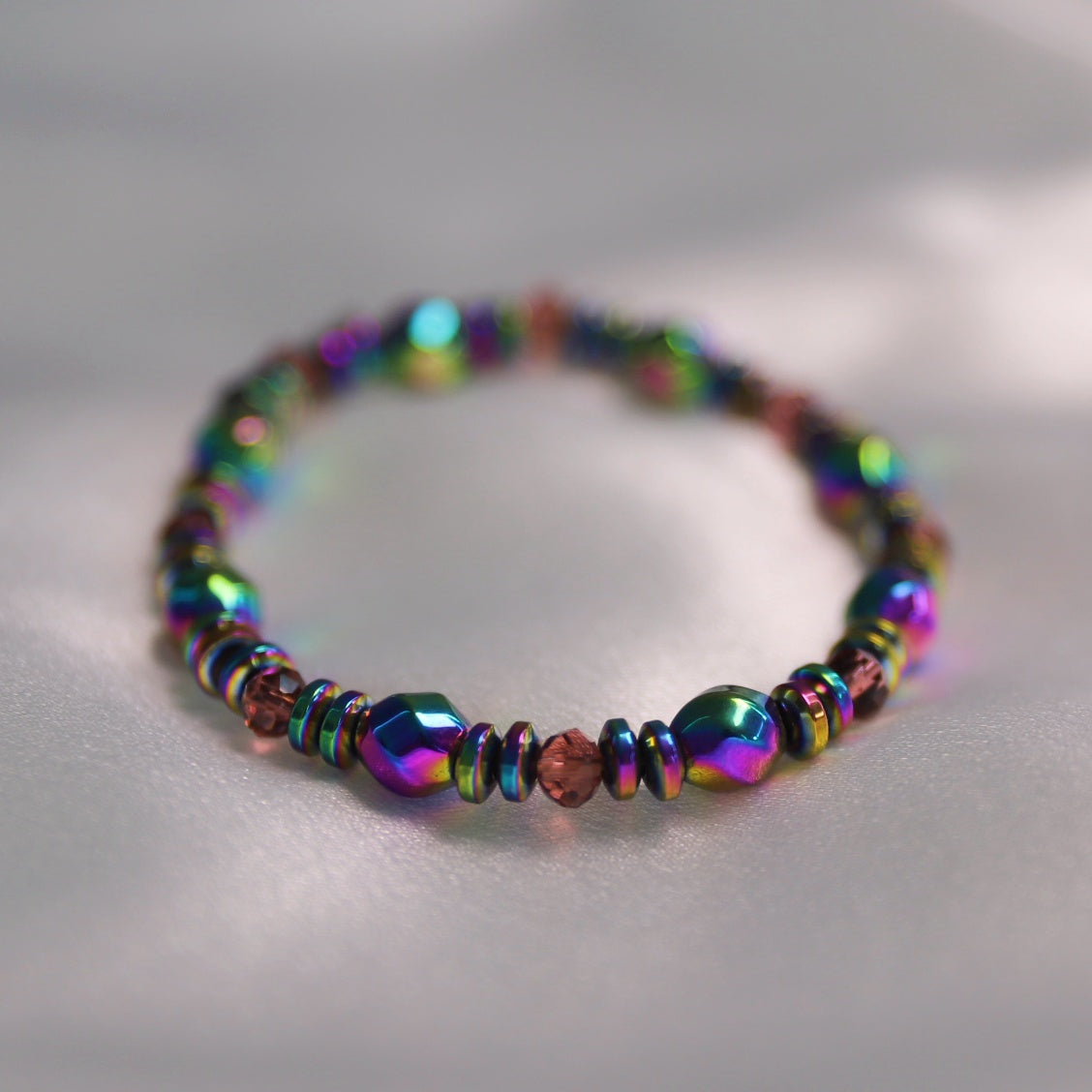 Rainbow Magnetic Hematite Bracelet
