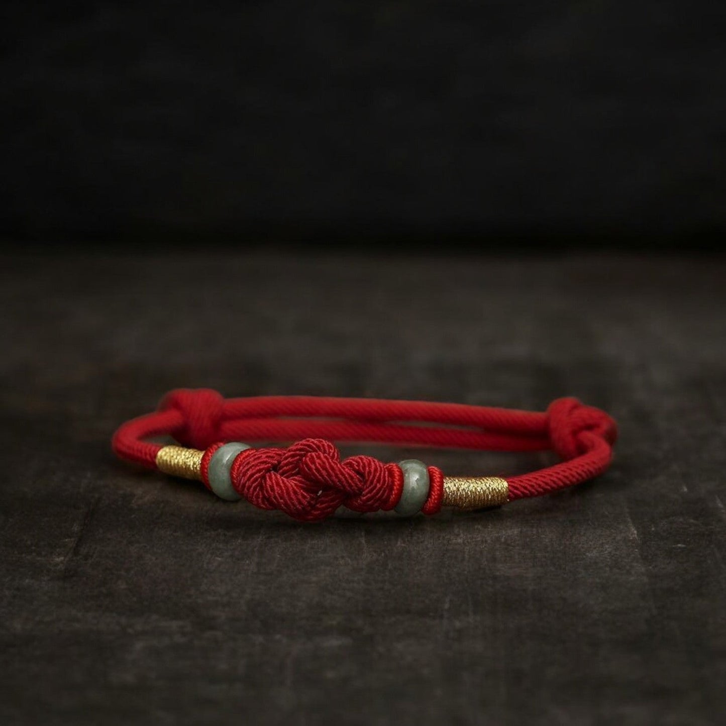 Red String Jade Luck Knot Couple Bracelet