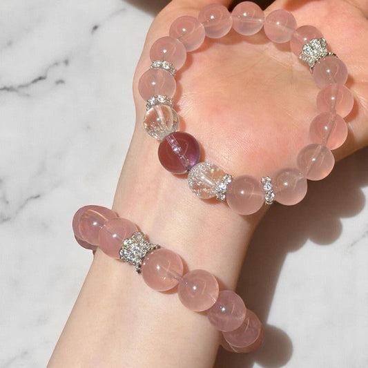 Rose Quartz Amethyst Bracelet
