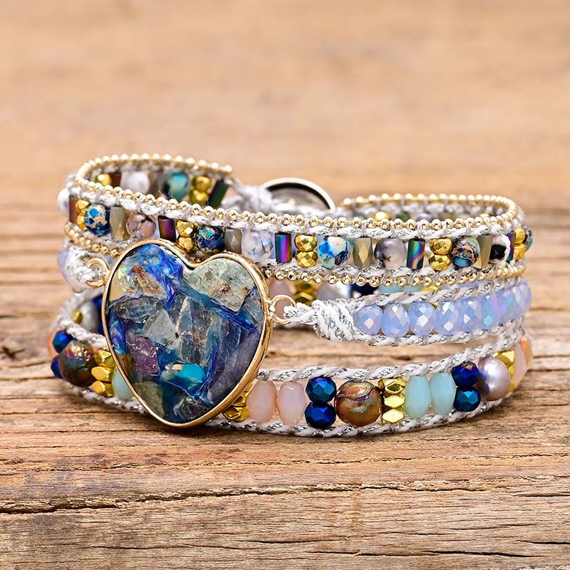 Blue Calcite Love Bracelet