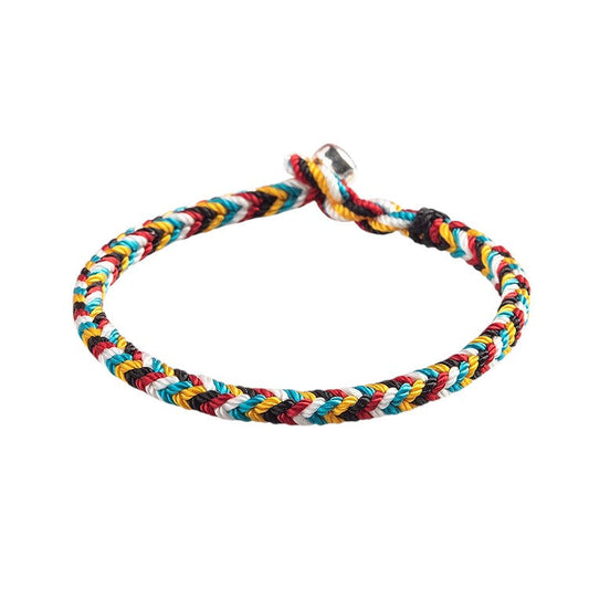 Tibetan Handmade Five Color Braid String Bracelet