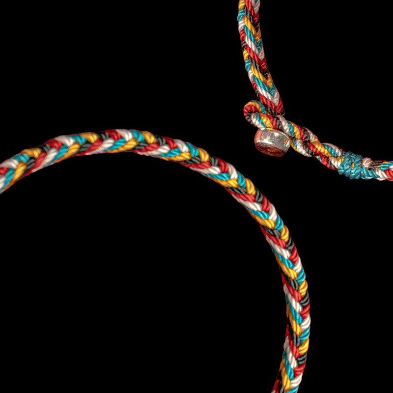 Tibetan Handmade Five Color Braid String Bracelet