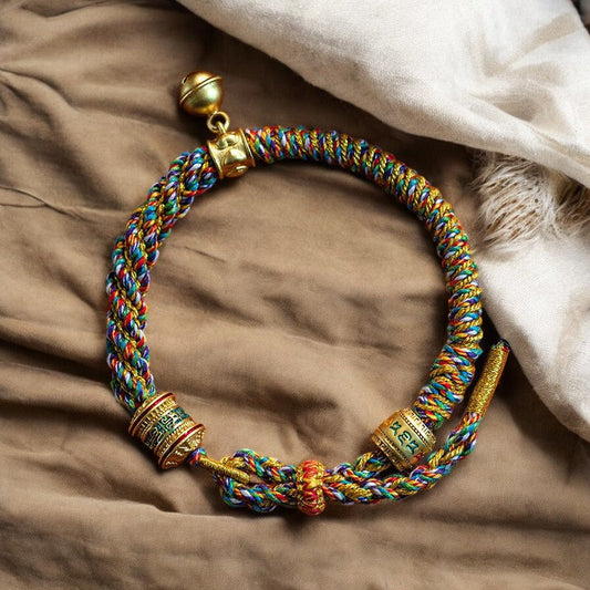 Tibetan Om Mani Padme Hum Carved Amulet Bracelet