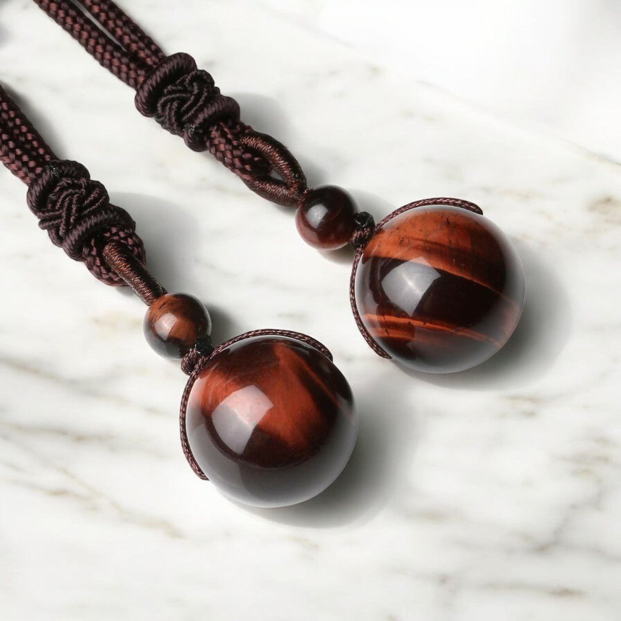 Tiger's Eye Knot Necklace