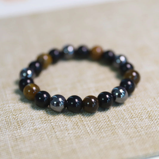 Tiger’s Eye Obsidian Hematite Bracelet