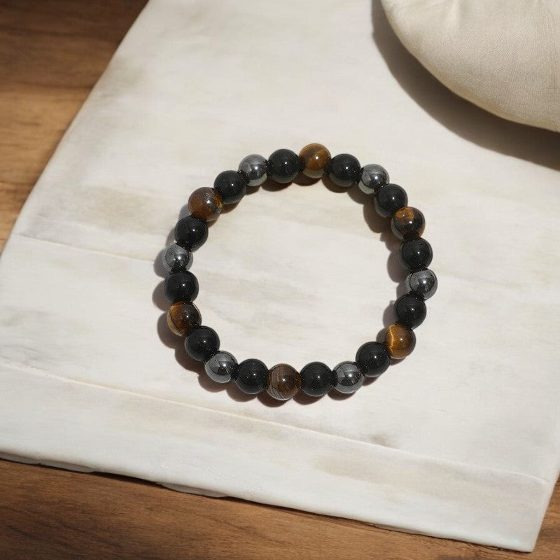 Tiger’s Eye Obsidian Hematite Bracelet