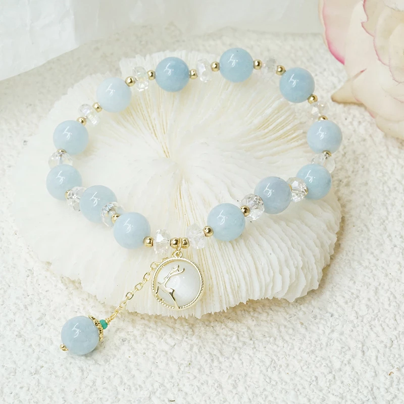 Reindeer • Aquamarine Agate Bracelet