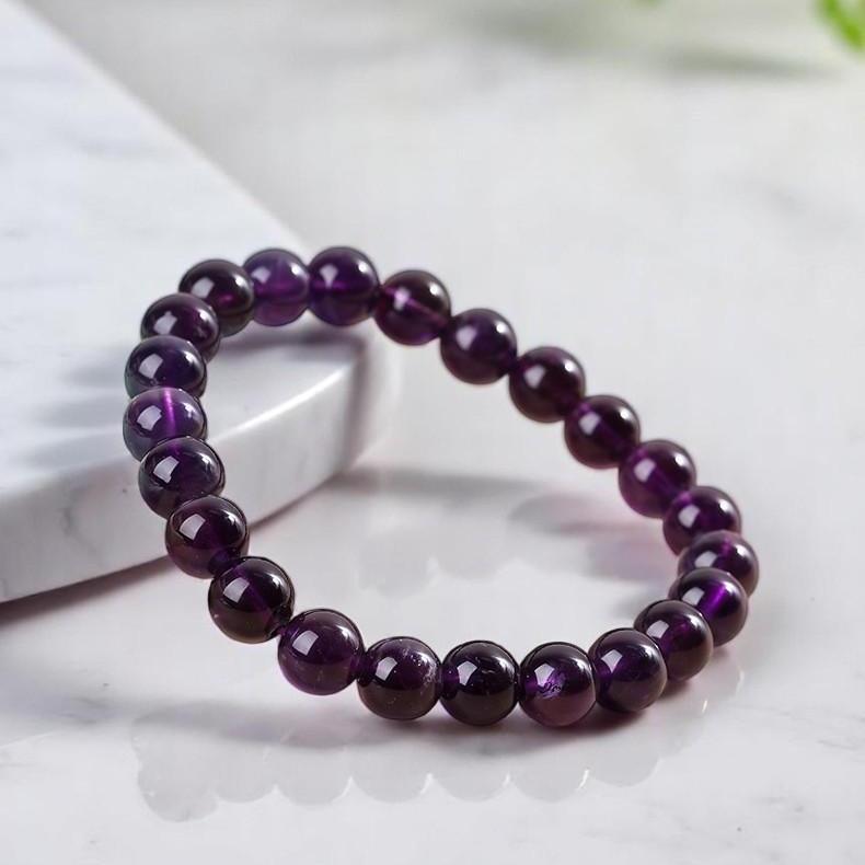 Amethyst Crystal Bead Bracelet