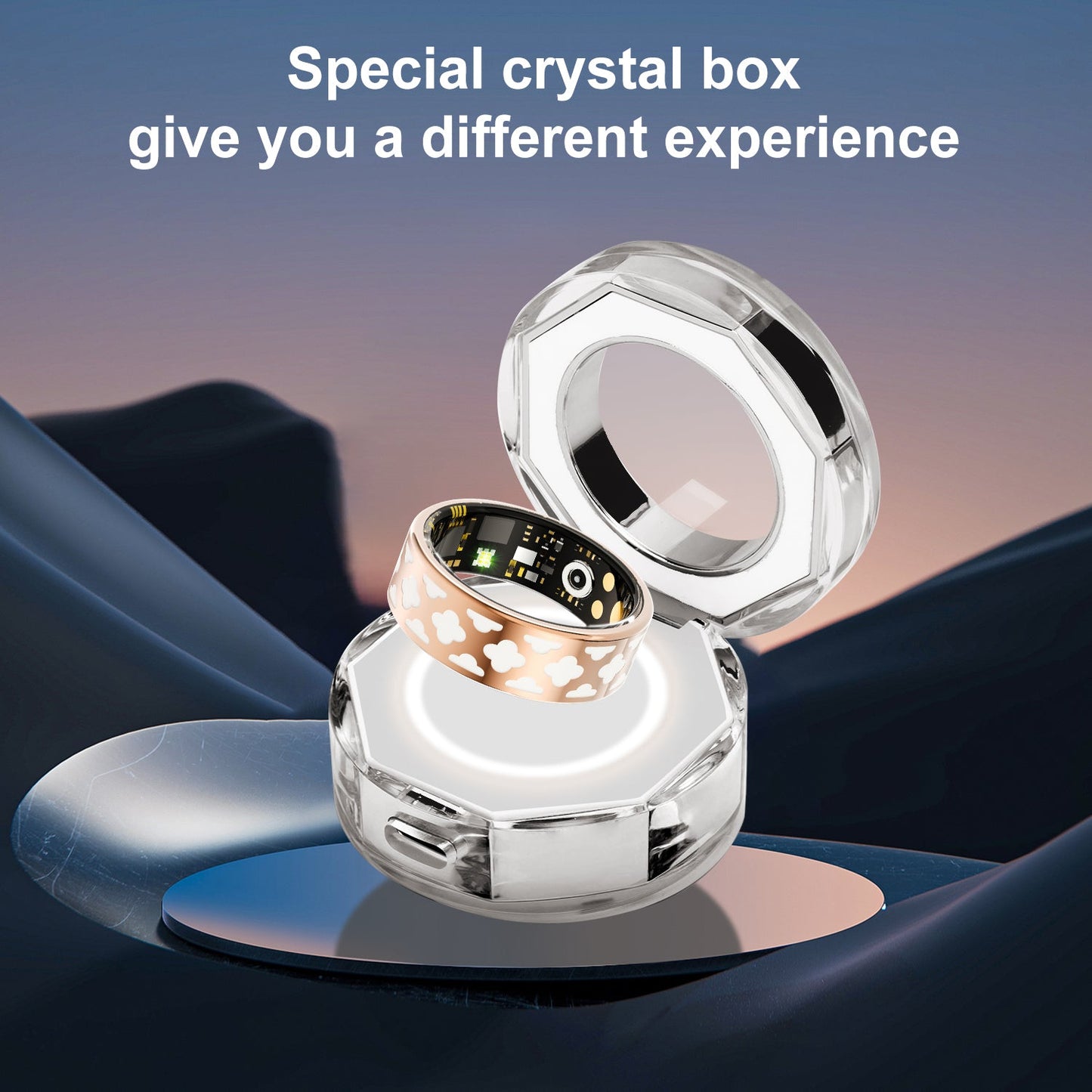 Enchanted Enamel Smart Ring – Titanium, Waterproof, Sleep & Health Tracker