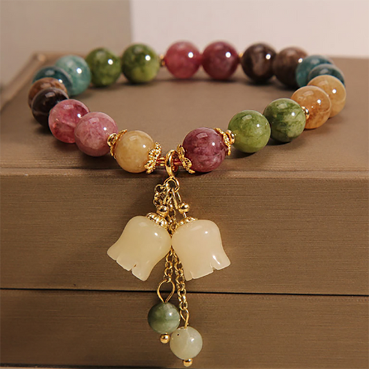 Natural colored tourmaline bracelet